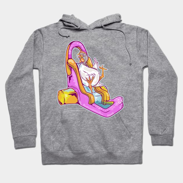 Chicken on a waterslide Hoodie by mailboxdisco